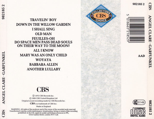 Garfunkel* : Angel Clare (CD, Album, RE)
