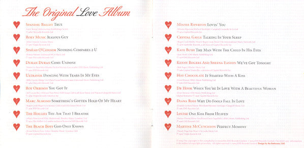 Various : The Original Love Album (18 Unforgettable Songs Of Romance) (CD, Comp, Copy Prot.)