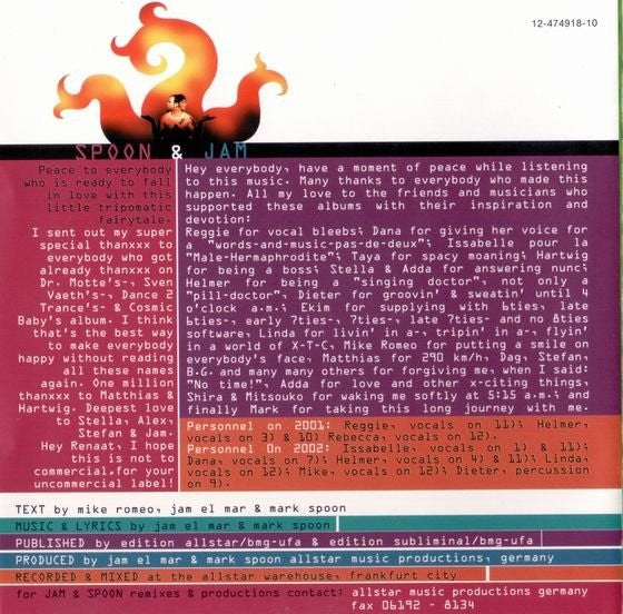 Jam & Spoon : Tripomatic Fairytales 2002 (CD, Album)