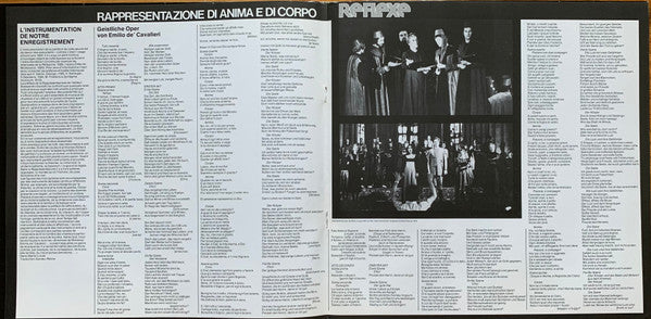 Emilio De' Cavalieri : Rappresentazione Di Anima E Di Corpo (2xLP, Quad)