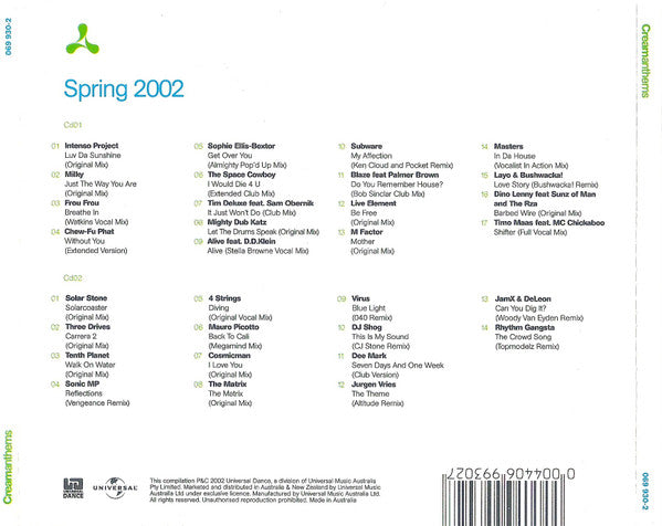 Various : Cream Anthems Spring 2002 (2xCD, Comp, Mixed)