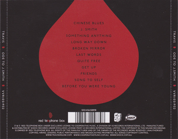 Travis : Ode To J.Smith (CD, Album)