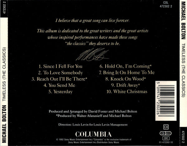 Michael Bolton : Timeless (The Classics) (CD, Album)