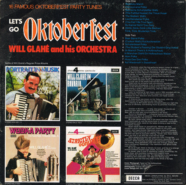 Will Glahé, Will Glahé Und Sein Orchester : Let's Go Oktoberfest (LP, Comp)