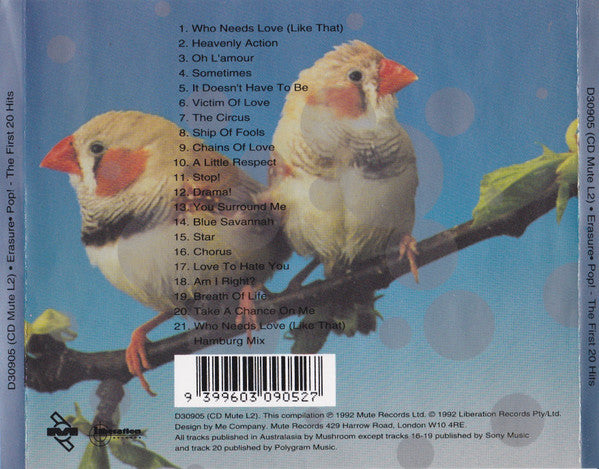 Erasure : Pop! - The First 20 Hits (CD, Comp)