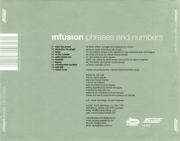Infusion : Phrases And Numbers (CD, Album)