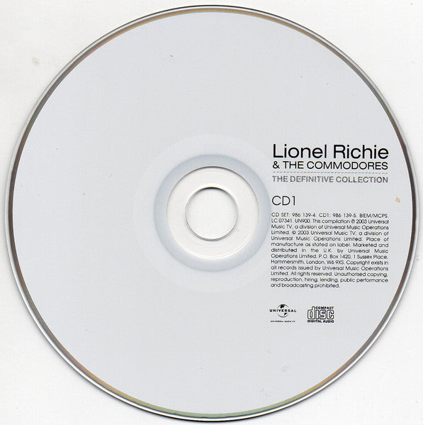 Lionel Richie & The Commodores* : The Definitive Collection (2xCD, Comp, RE, RM)