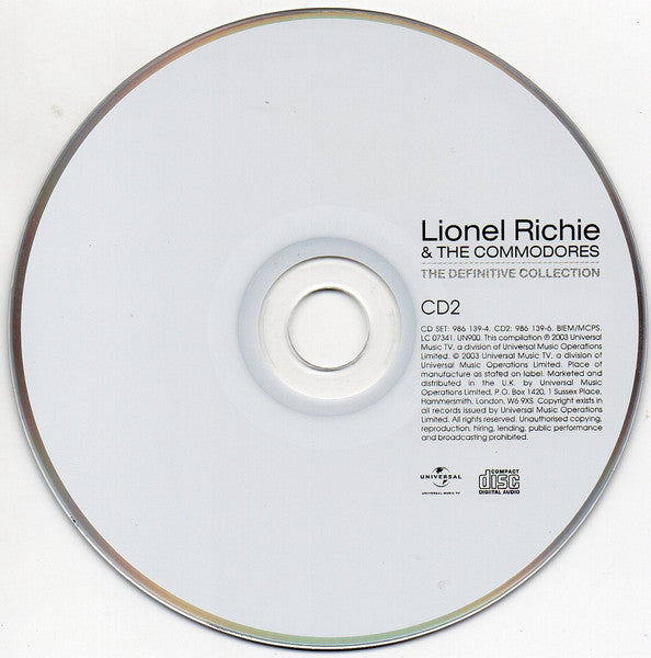 Lionel Richie & The Commodores* : The Definitive Collection (2xCD, Comp, RE, RM)