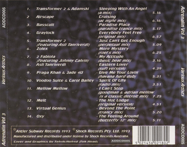 Various : Adrenalin - Volume 3 (CD, Comp)