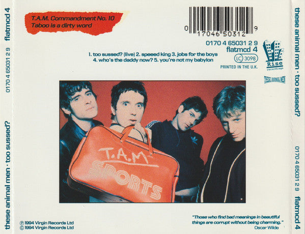 These Animal Men : Too Sussed? (CD, MiniAlbum)