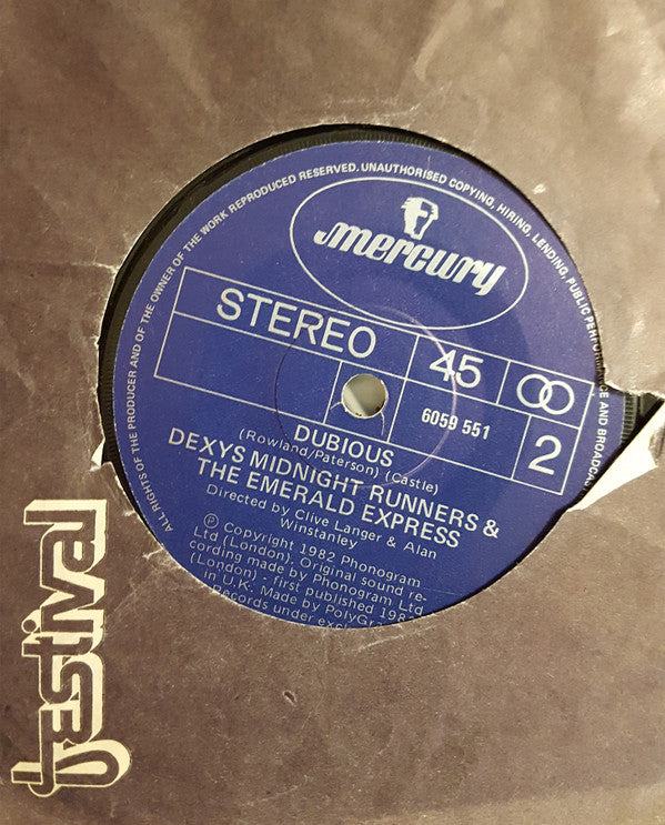 Dexys Midnight Runners & The Emerald Express : Come On Eileen (7", Single, Gen)