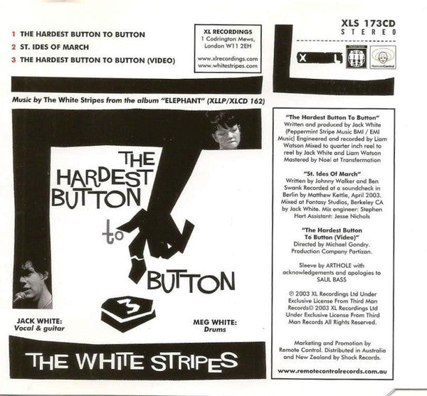The White Stripes : The Hardest Button To Button (CD, Single)