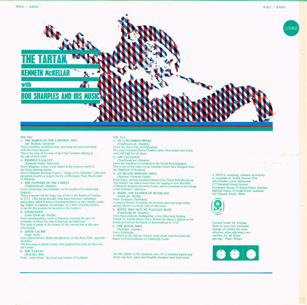 Kenneth McKellar  With  Bob Sharples And His Music : The Tartan (LP, Album, Club)