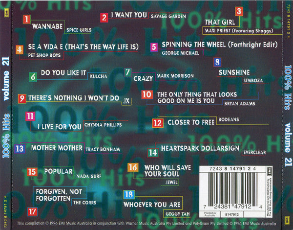 Various : 100% Hits Volume 21 (CD, Comp)