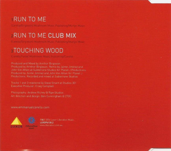 Emmanuel Carella : Run To Me (CD, Single)