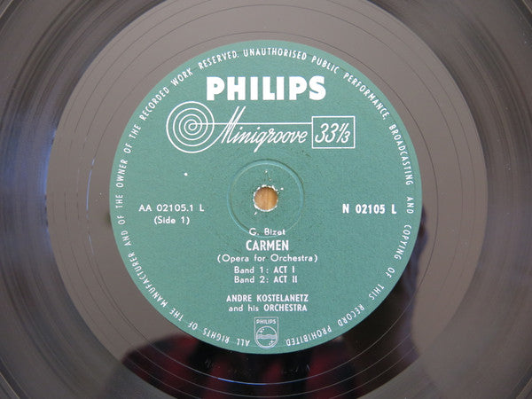 André Kostelanetz And His Orchestra, Georges Bizet : Carmen (Opera For Orchestra) (LP, Album)