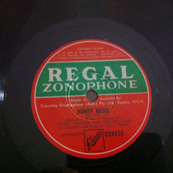 "Fats" Waller And His Rhythm* : You Meet The Nicest People In Your Dreams / Honey Hush (Shellac, 10", RP)