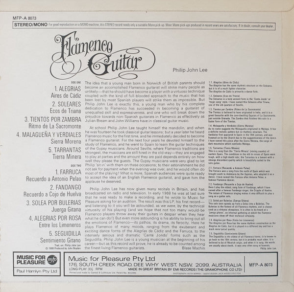 Philip John Lee : Flamenco Guitar (LP)