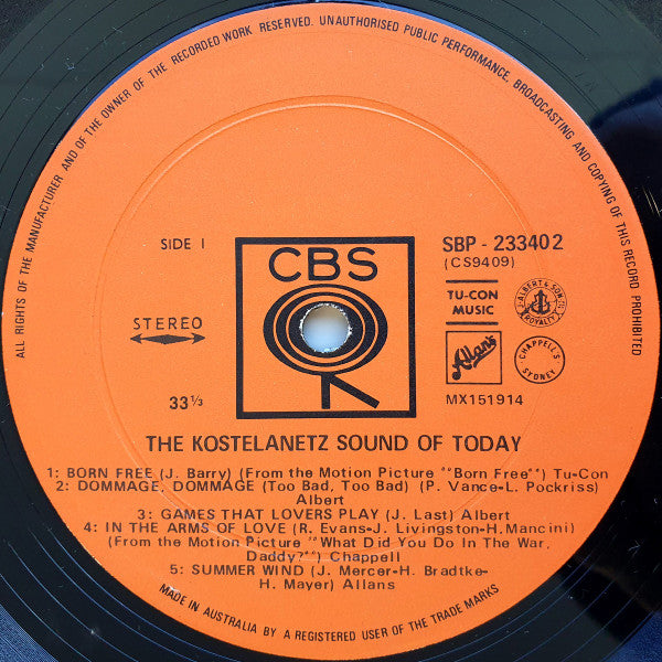 André Kostelanetz And His Orchestra : The Kostelanetz Sound Of Today (LP, Album)