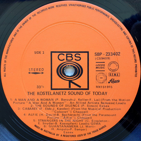 André Kostelanetz And His Orchestra : The Kostelanetz Sound Of Today (LP, Album)