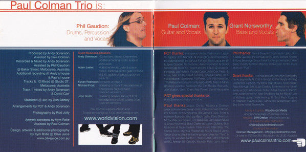 Paul Colman Trio : Turn (CD, Album)