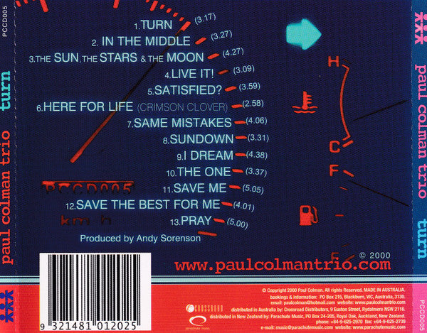 Paul Colman Trio : Turn (CD, Album)