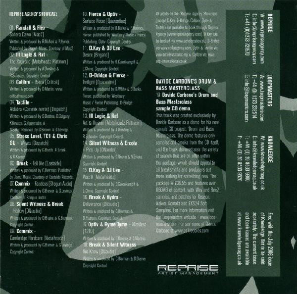 Repercussion DJs & MC Rage (2) : Knowledge Presents Reprise Agency Showcase (CD, Comp, Mixed)