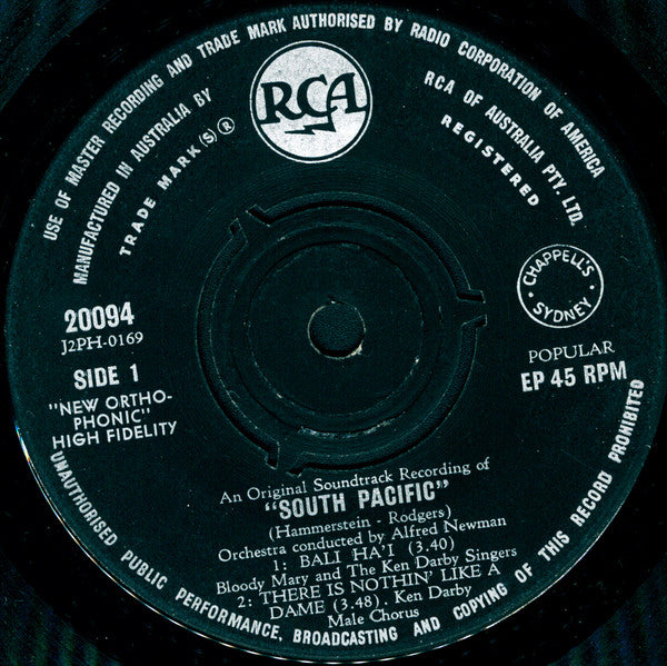 Rodgers & Hammerstein : Highlights From South Pacific (7", EP)