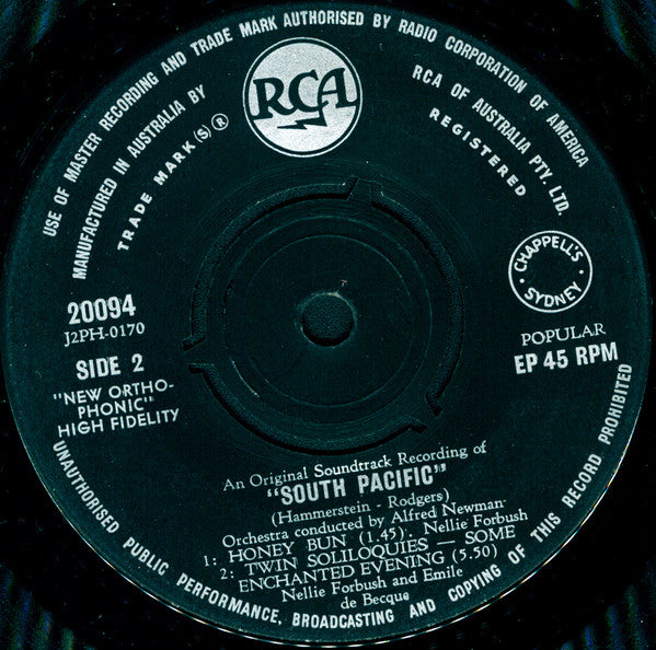 Rodgers & Hammerstein : Highlights From South Pacific (7", EP)