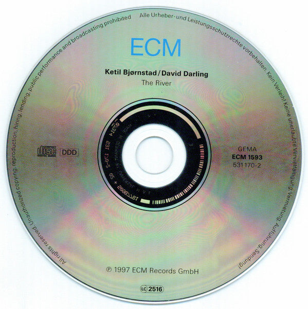 Ketil Bjørnstad / David Darling : The River (CD, Album, RE)