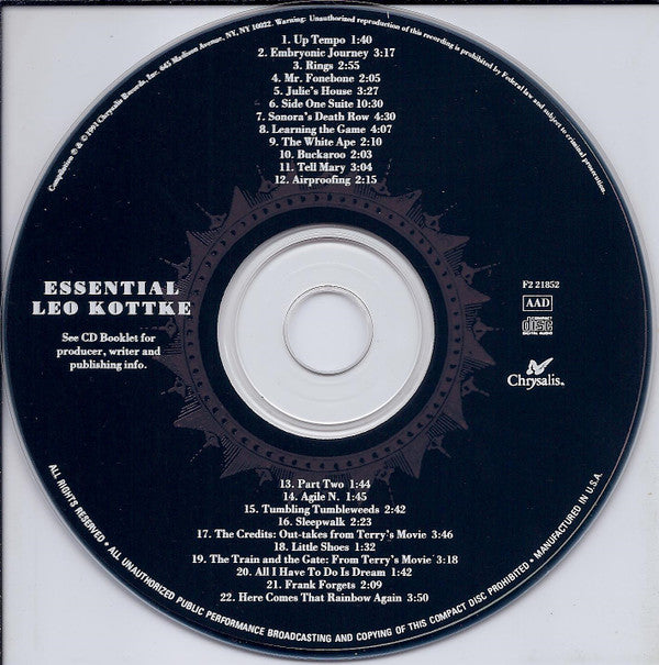 Leo Kottke : Essential Leo Kottke (CD, Comp)