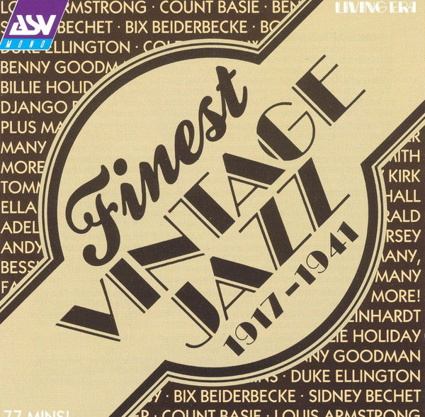 Various : Finest Vintage Jazz (CD, Comp, Mono)