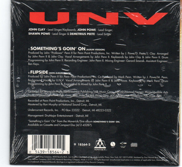 UNV : Something's Goin On (CD, Single)