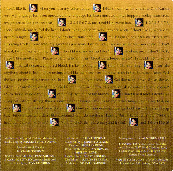 Pauline Pantsdown : I Don't Like It (CD, Single)