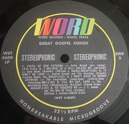 Various : Great Gospel Songs (LP, Album + LP, Album + Comp)