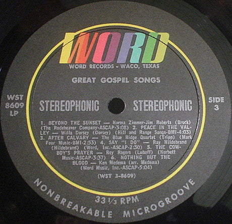 Various : Great Gospel Songs (LP, Album + LP, Album + Comp)