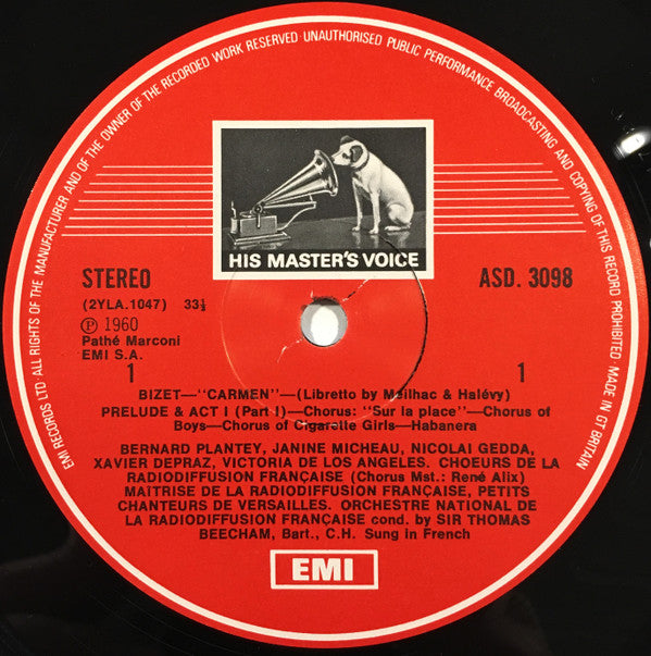 Georges Bizet, Victoria De Los Angeles, Nicolai Gedda, Ernest Blanc · Janine Micheau, Sir Thomas Beecham : Carmen (3xLP, RE, RP + Box, RE)