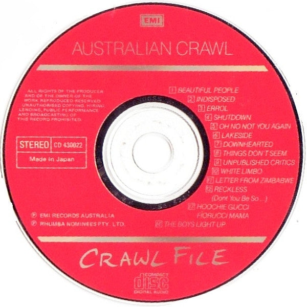 Australian Crawl : Crawl File - Their Greatest Hits (CD, Comp)