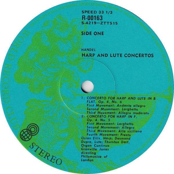 Handel* : Concertos For Lute & Harp (LP, Album, Club)