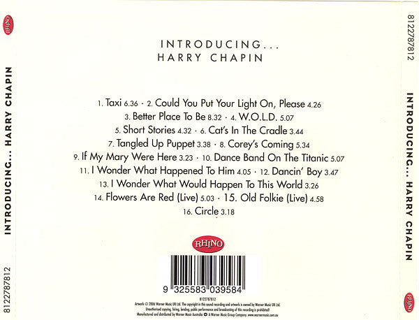Harry Chapin : Introducing... Harry Chapin (CD, Comp)