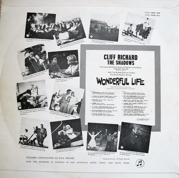 Cliff Richard And The Shadows* : Wonderful Life (LP, Album, Mono)