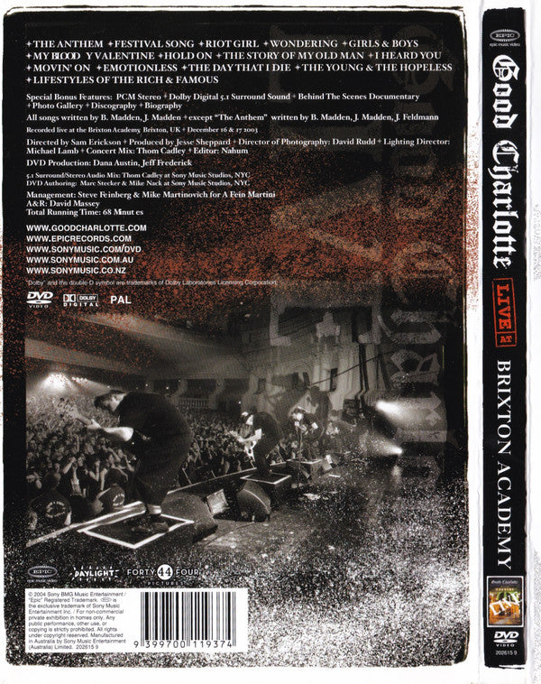 Good Charlotte : Live At Brixton Academy (DVD-V, Multichannel, PAL, Dol)