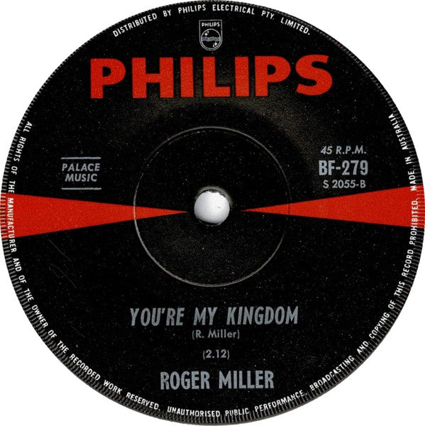 Roger Miller : My Uncle Used To Love Me But She Died (7", Single)