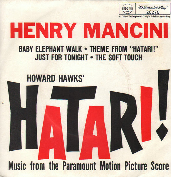 Henry Mancini : Hatari! (7", EP, Sol)