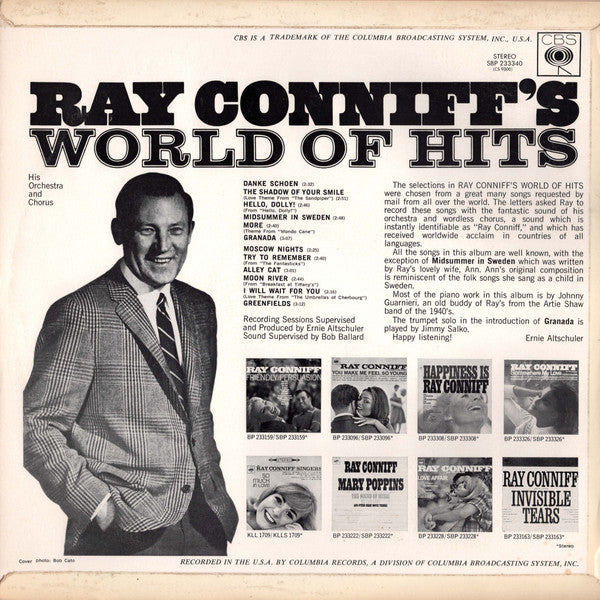 Ray Conniff And His Orchestra & Chorus : Ray Conniff's World Of Hits (LP)