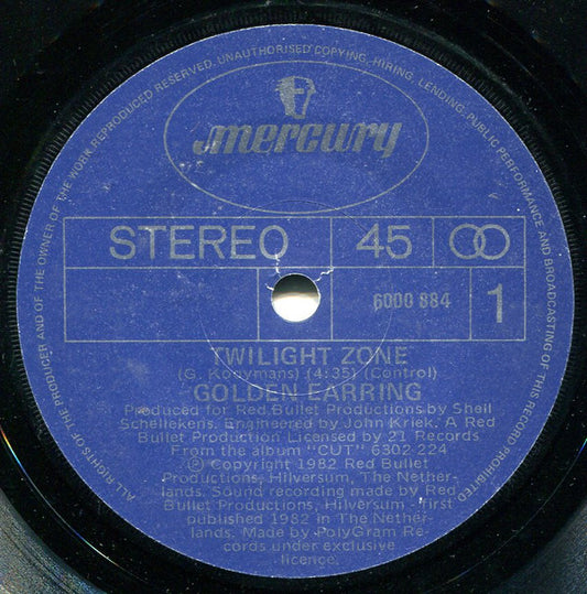 Golden Earring : Twilight Zone (7", Single)