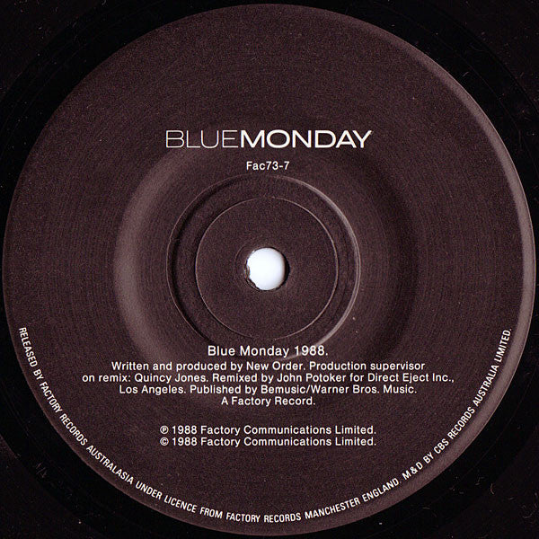 New Order : Blue Monday 1988 (7", Single)