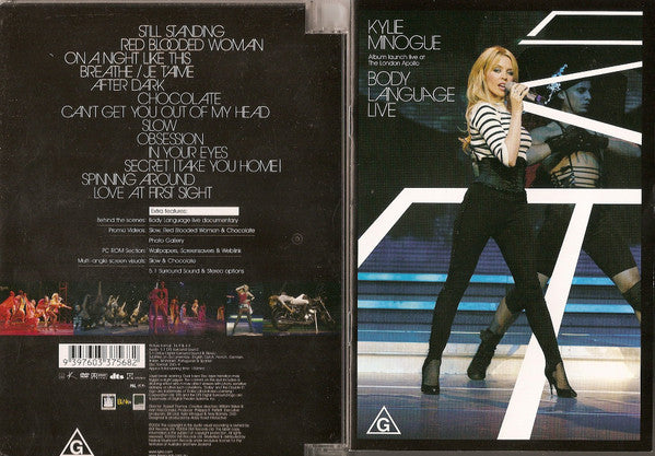 Kylie Minogue : Body Language Live (DVD-V, Enh, PAL)
