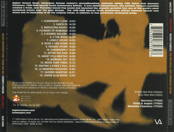 Ottmar Liebert : Nouveau Flamenco (1990-2000 Special Tenth Anniversary Edition) (CD, Album, RM, O-C)