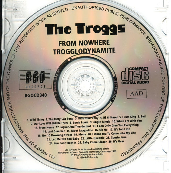 The Troggs : From Nowhere / Trogglodynamite (CD, Album, Comp)